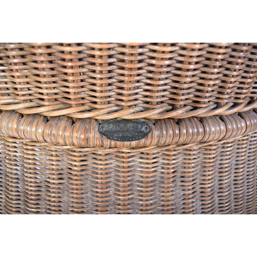 258 - Dryad - A matching set of four 20th century Art Deco rattan / wicker woven tub armchairs. Each chair... 