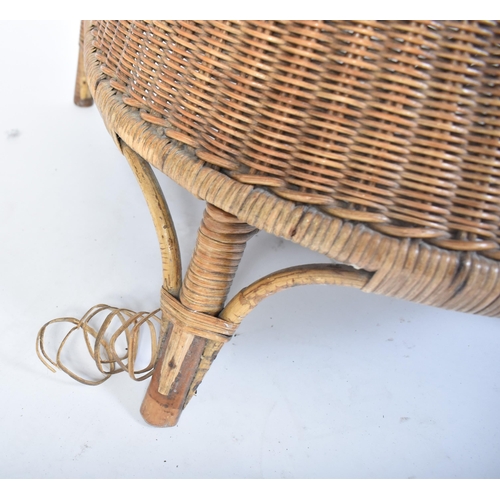 258 - Dryad - A matching set of four 20th century Art Deco rattan / wicker woven tub armchairs. Each chair... 