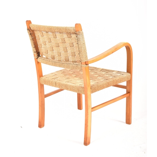 264 - Vroom & Dreesman - A retro 20th century 1960s Dutch beechwood easy chair / armchair. The chair havin... 