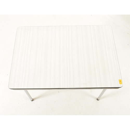 266 - Tavo - A retro 20th century 1970s Belgian designer formica topped extending dining table and matchin... 