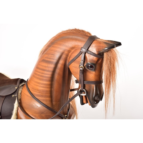 269 - Geoff Martin - Handcrafted Rocking Horse - an early 20th century carved chestnut rocking horse. The ... 