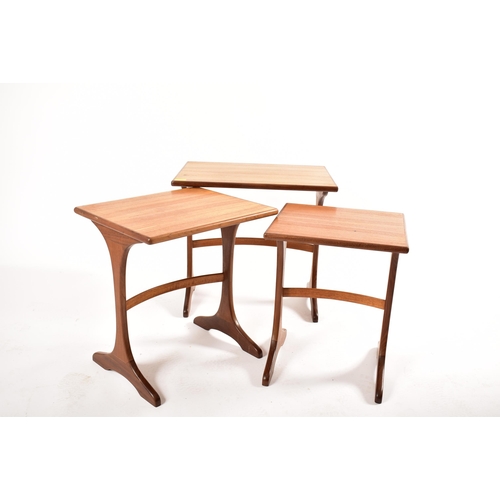 272 - G-Plan - Fresco Range - A retro mid 20th century circa 1960s teak wood nest of three graduating tabl... 