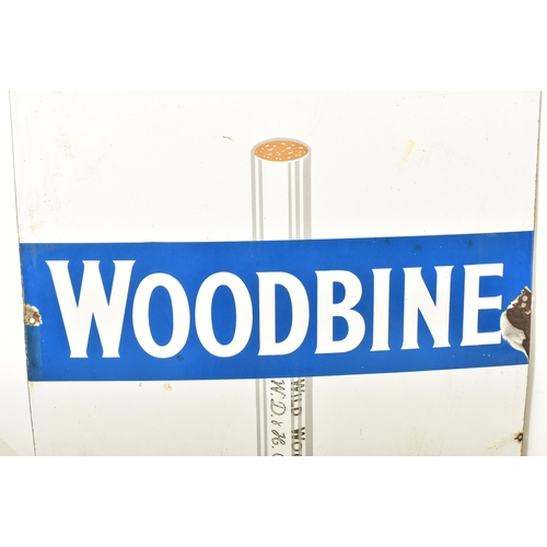 278 - Woodbine - A vintage 20th century advertising point of sale shop display enamel sign. The sign in wh... 