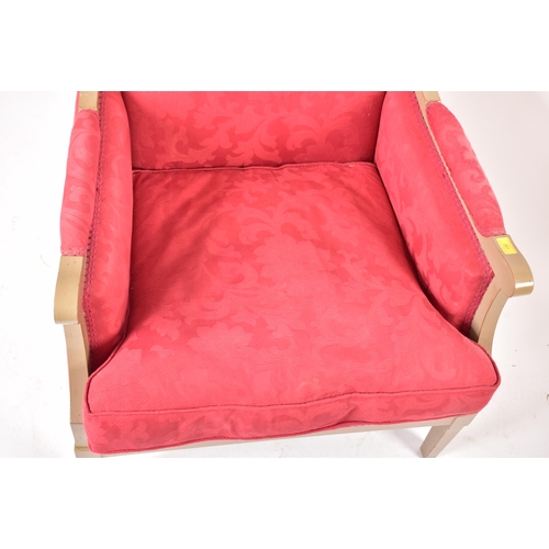 281 - Roche Bobois - Paris - A High End Design contemporary painted wood & upholstered bergere fauteuil ar... 