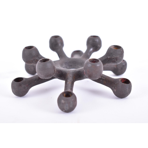 287 - Jens Quistgaard x Dansk Designs - a retro mid 20th century circa 1960s cast iron Spider Tiny Taper H... 