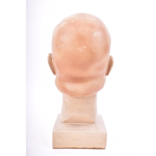 3 - A vintage 1920s-1930s haberdashery / millinery point of display shop plaster mannequin bust head of ... 