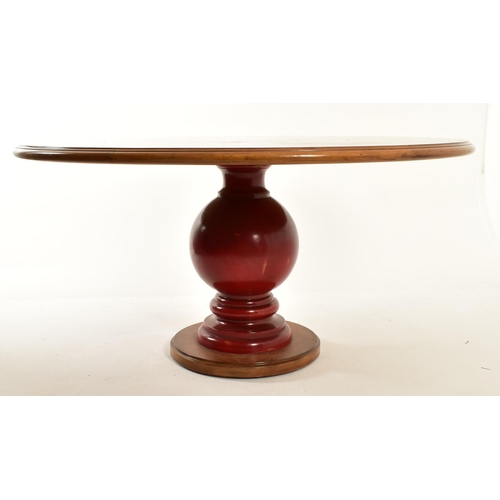 305 - Roche Bobois - Paris - A French high end design contemporary walnut & painted wood circular dining t... 