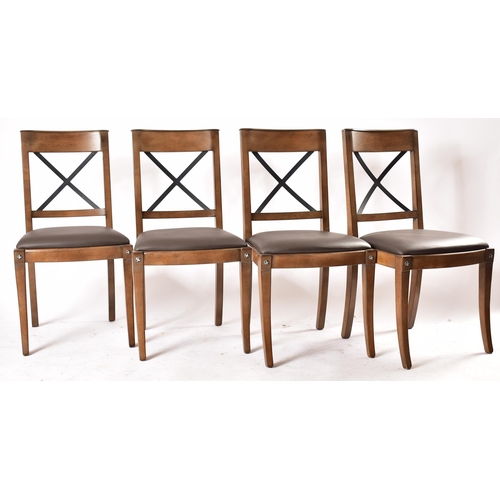 305 - Roche Bobois - Paris - A French high end design contemporary walnut & painted wood circular dining t... 