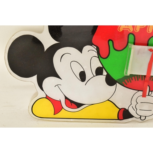 314 - Mickey Mouse - A late 20th century fairground / funfair acrylic sign for Toffee Apples. The sign in ... 