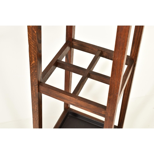 370 - Aircraft Division - A vintage mid 20th century circa 1940s stained beech hall coat stand. The coat s... 