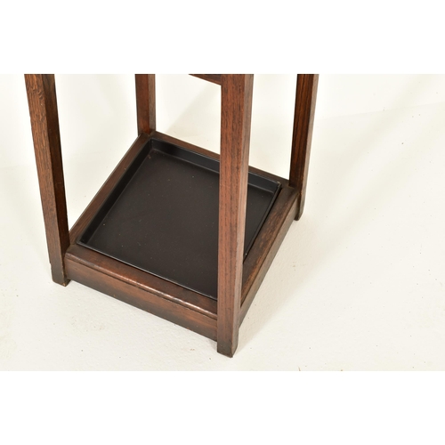 370 - Aircraft Division - A vintage mid 20th century circa 1940s stained beech hall coat stand. The coat s... 