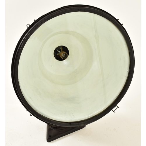 375 - A large vintage late 20th century conical floor industrial / factory flood light. The light having a... 