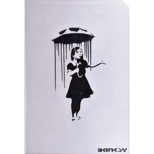 388 - David Hudson (British) after Banksy - a collection of three vintage graffiti style artworks stencil ... 