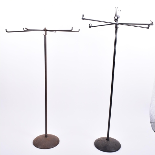 397 - A collection of three early 20th century circa 1930s onwards chrome haberdashery shop display stands... 