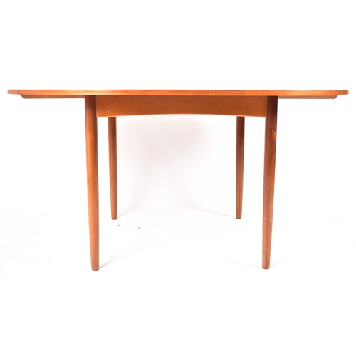 412 - G Plan - A retro mid 20th century 1960s teak wood dining table and matching eight chairs. The extend... 