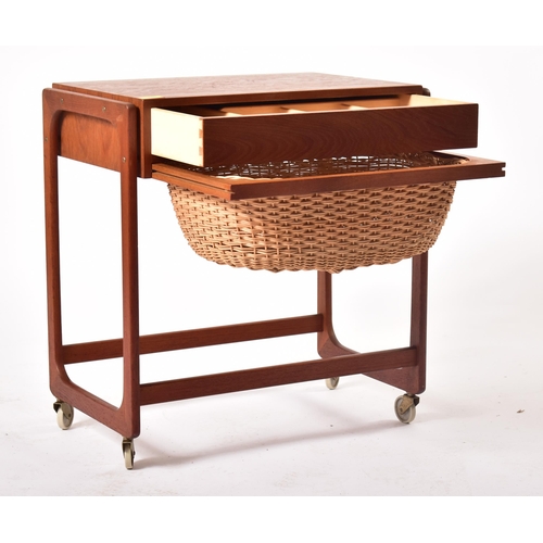 42 - BR Gelsted - A retro 20th century Danish designed sewing table / trolley. The table having a single ... 