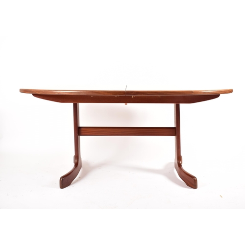 458 - G Plan - A retro mid 20th century British design teak wood dining table and matching six chairs. The... 