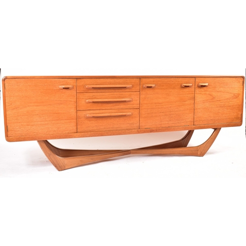 50 - Beithcraft Ltd - A retro mid 20th century circa 1960s teak wood Beithcraft cross legged sideboard cr... 