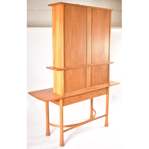 500 - Lucian Ercolani - Ercol - Kelmscot Cabinet - A 1980s beech and elm cabinet desk / dresser. The desk ... 