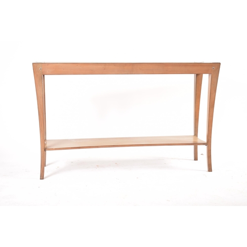 534 - Roche Bobois - Paris - A pair of contemporary high end design contemporary fruitwood veneer console ... 