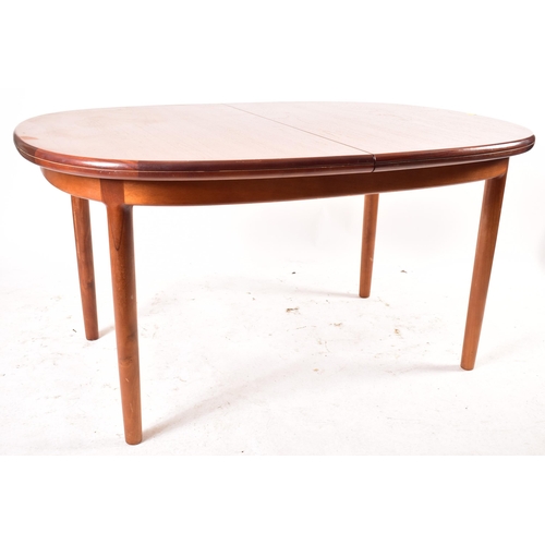 596 - Nathan Furniture - A retro 20th century British design teak dining table and matching six chairs. Th... 