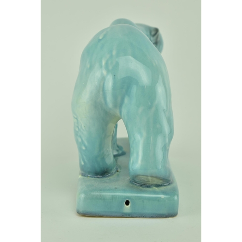 598 - Beswick - a mid 20th century ceramic porcelain figurine of a polar bear. The polar bear painted in b... 