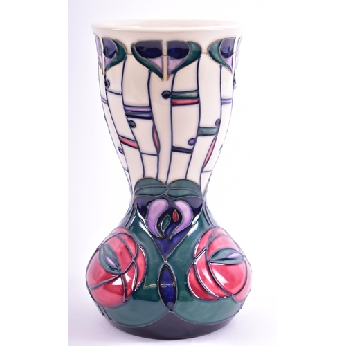 62 - Moorcroft Pottery - a vintage ceramic Mackintosh vase by Rachel Bishop in tribute to Charles Rennie ... 