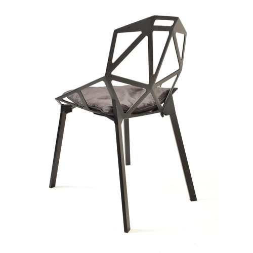 620 - Konstantin Grcic - MAGIS - Chair One - Four Contemporary Made in Italy black metal ' Chair One ' din... 