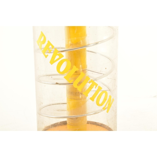 627 - Beaver Revolution - A late 20th century plastic gumball machine / dispenser. Large yellow and clear ... 