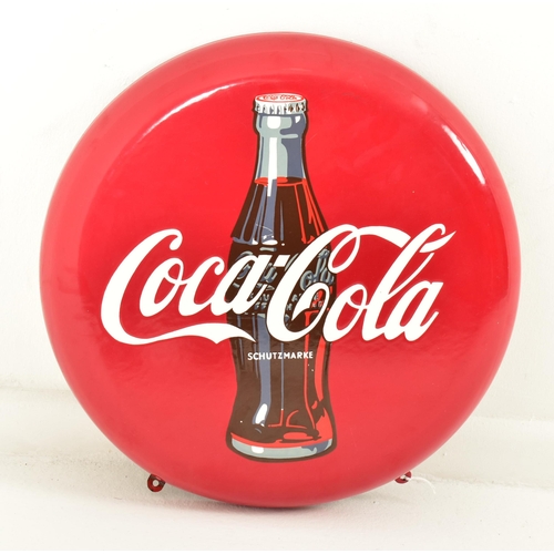 640 - Coca-Cola - A German vintage 20th century point of sale shop front advertising porcelain enamel Coca... 