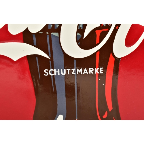 640 - Coca-Cola - A German vintage 20th century point of sale shop front advertising porcelain enamel Coca... 