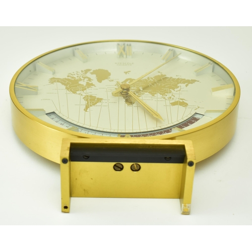 70 - Kienzle - a vintage German mantlepiece gilt metal desk clock featuring quartz movement. The clock ci... 