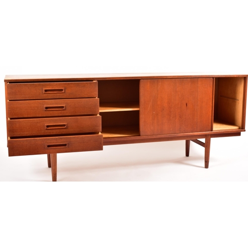 80 - Clausen & Son - A retro 20th century Danish designer teak sideboard credenza. The sideboard having a... 