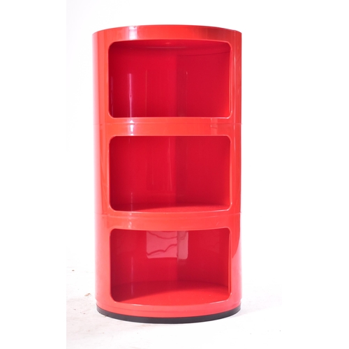 91 - Anna Castelli for Kartell - Componibili - A retro 20th century Italian design red injection moulded ... 