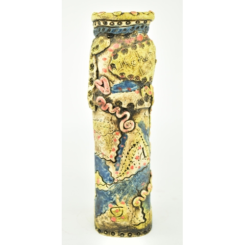 161 - Gina 90 - The Hanging Lady - a vintage 20th century studio art ceramic vase. The vase signed 'Gina 9... 