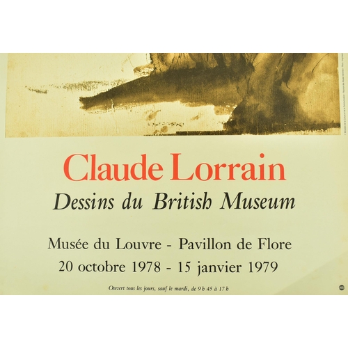 208 - Claude Lorrain (French b. 1600 -1682) - Dessins du British Museum exhibition poster.  Musee du Louvr... 