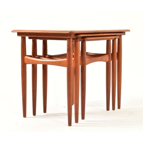 211 - Kai Kristiansen for Skovmand & Andersen - A retro mid 20th century 1960s teak nest of table. The nes... 