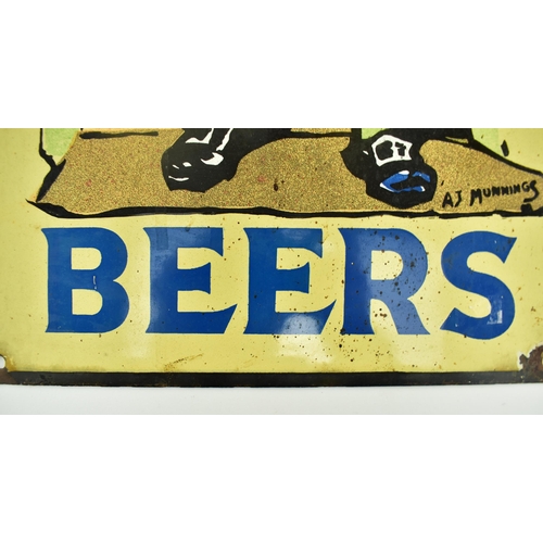 34 - Bullard's Beers - a vintage 20th century point-of-sale enamel shop sign. The sign after the design b... 