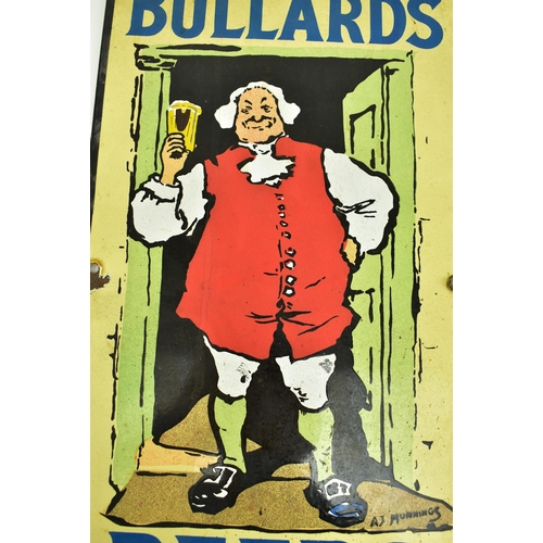 34 - Bullard's Beers - a vintage 20th century point-of-sale enamel shop sign. The sign after the design b... 