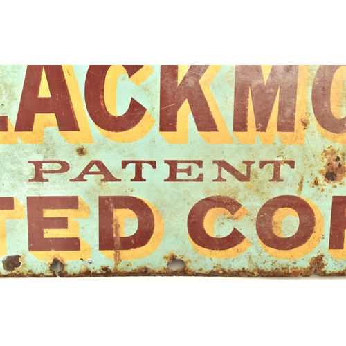 48 - An early 20th century industrial shop advertising sign for Blackmore's Malted Coffee Patent. The sig... 