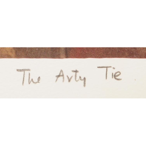 511 - Ruskin Spear CBE RA - 'The Arty Tie' - a lithograph on Bockingford paper. Signed & titled in pencil.... 