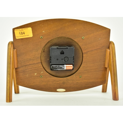 184 - Smiths Sectric - A vintage mid 20th century walnut mantel / desk clock. The clock raised on A-frame ... 