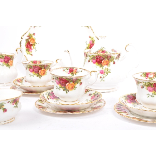 1 - Royal Albert - A mid 20th century circa 1960s ceramic tea service set. In the Old Country Roses patt... 