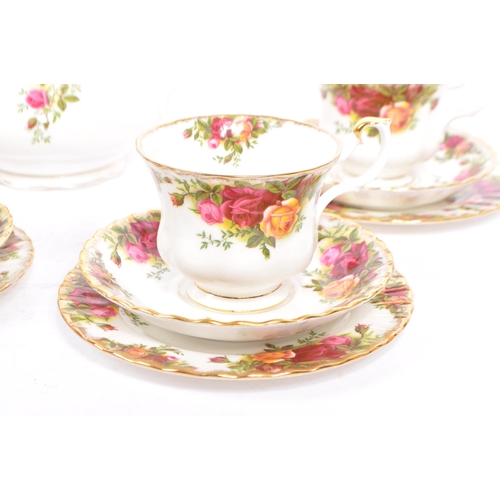 1 - Royal Albert - A mid 20th century circa 1960s ceramic tea service set. In the Old Country Roses patt... 