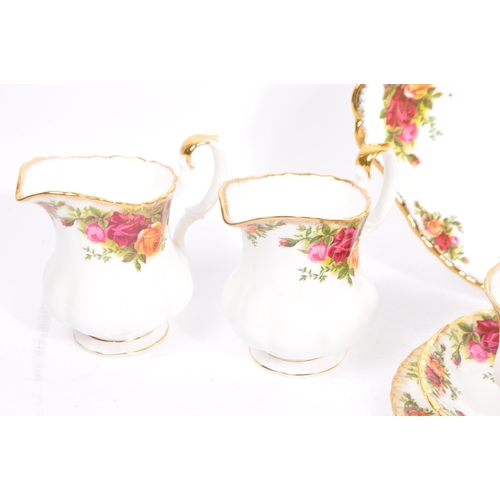 1 - Royal Albert - A mid 20th century circa 1960s ceramic tea service set. In the Old Country Roses patt... 