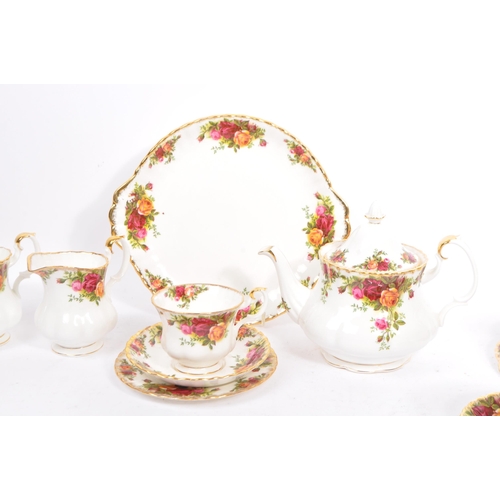 1 - Royal Albert - A mid 20th century circa 1960s ceramic tea service set. In the Old Country Roses patt... 