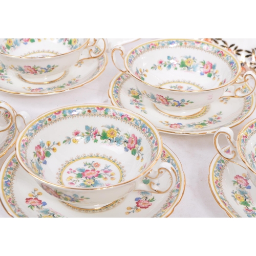 10a - Foley - Ming Rose - Vintage 20th century bone china porcelain tea / dinner service. Comprising of cu... 