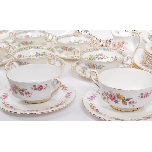 10a - Foley - Ming Rose - Vintage 20th century bone china porcelain tea / dinner service. Comprising of cu... 