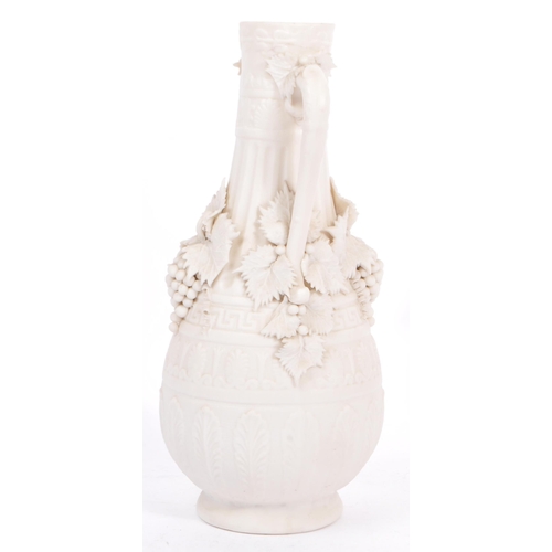 2 - Two 19th century Victorian Parian ware items to include a spill vase and a figurine of a maiden. Tal... 