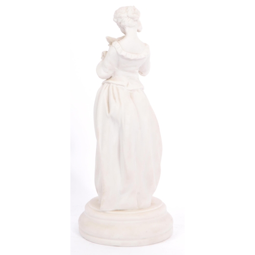 2 - Two 19th century Victorian Parian ware items to include a spill vase and a figurine of a maiden. Tal... 